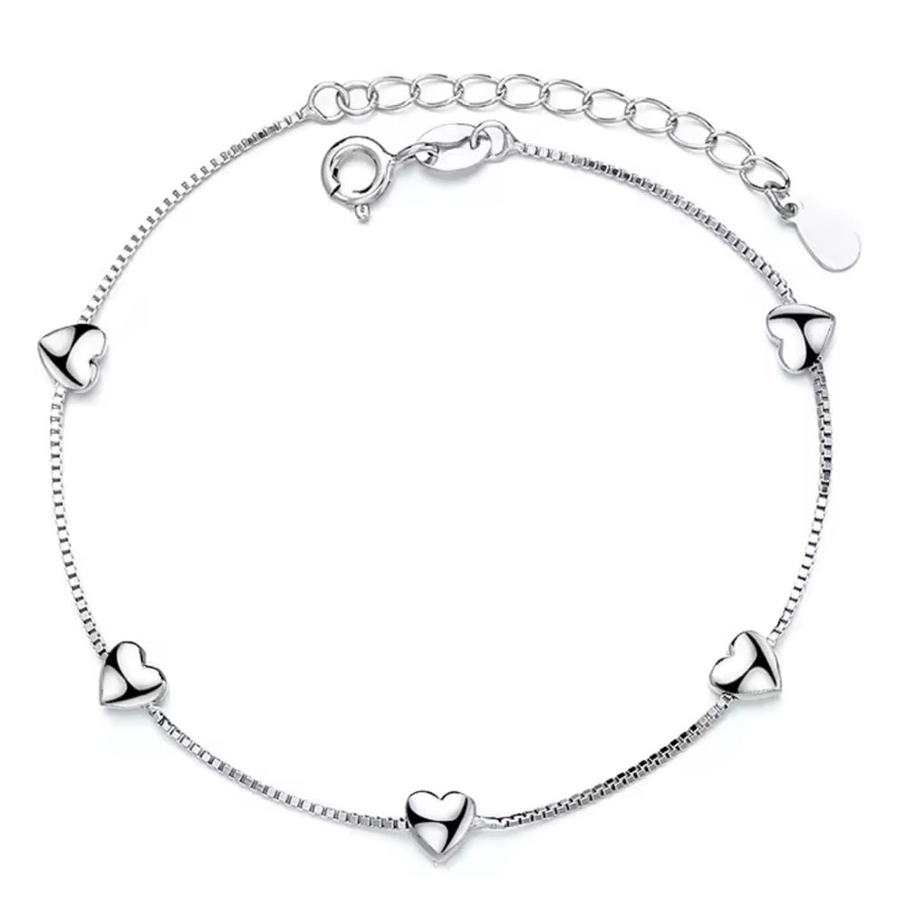 Sterling Silver Heart Bracelet